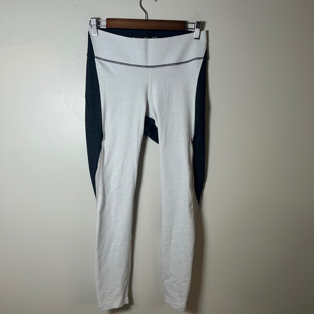 Outdoor Voices Athletic Colorblock Leggings White Black Size‎ Medium